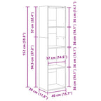 Bücherregal Sonoma-Eiche 40x30x152 cm Holzwerkstoff