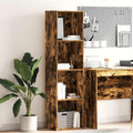 Bücherregal Räuchereiche 40x30x152 cm Holzwerkstoff