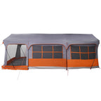 Familienzelt Grau und Orange 620 x 322 x 240 cm Polyester
