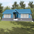 Familienzelt mit Dach Blau und Grau 622 x 295 x 238 cm