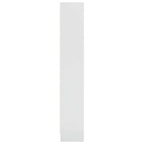 Bücherregal Hochglanz-Weiß 60x24x143 cm Holzwerkstoff
