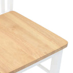 Esszimmerstühle 2 Stk. Weiß Massivholz Gummibaum