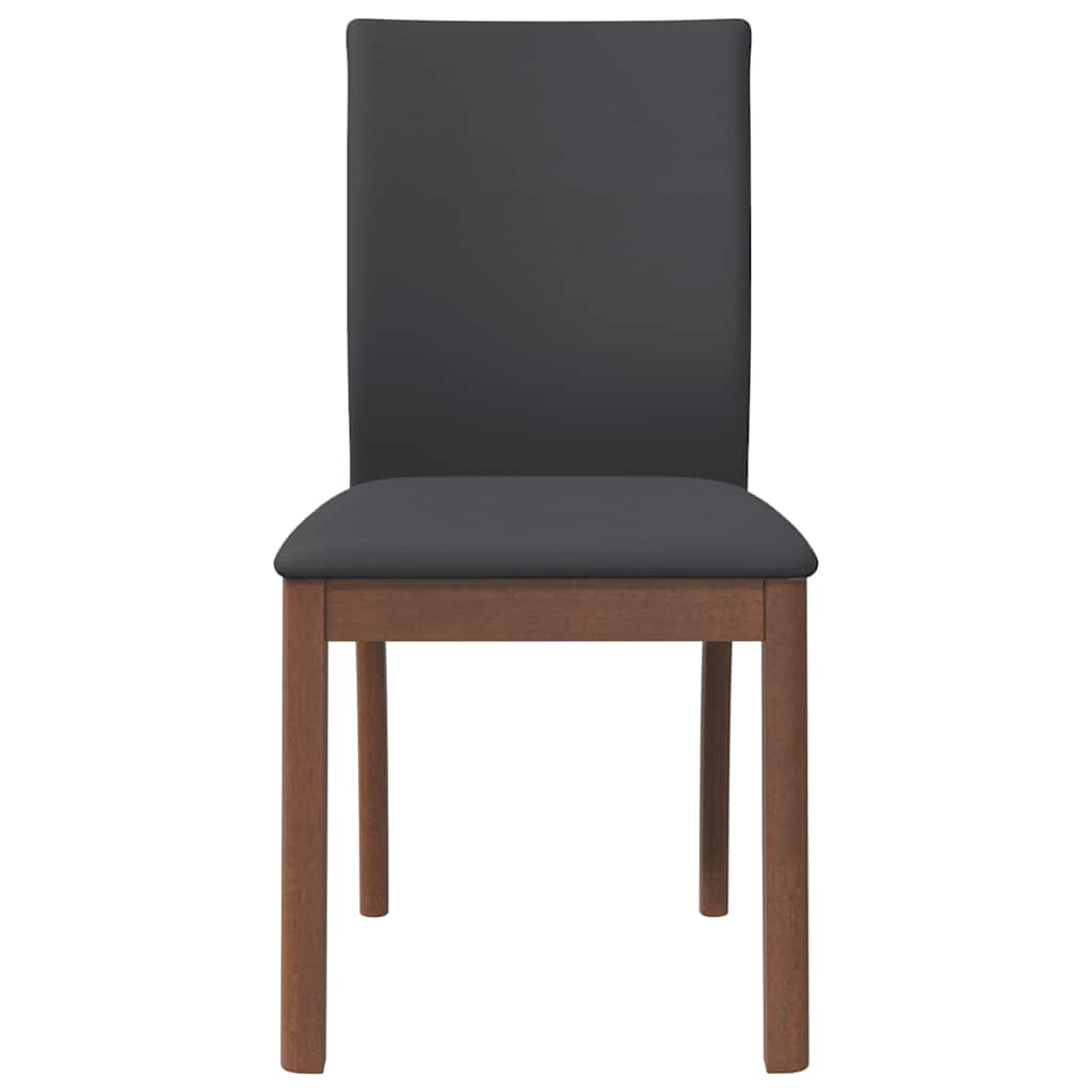 Esszimmerstühle mit Kissen 2 Stk. Braun Massivholz Gummibaum