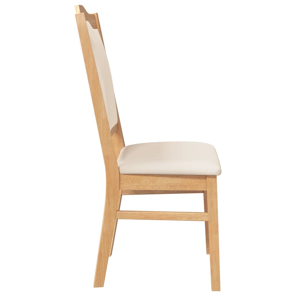 Esszimmerstühle mit Kissen 2 Stk. Massivholz Gummibaum