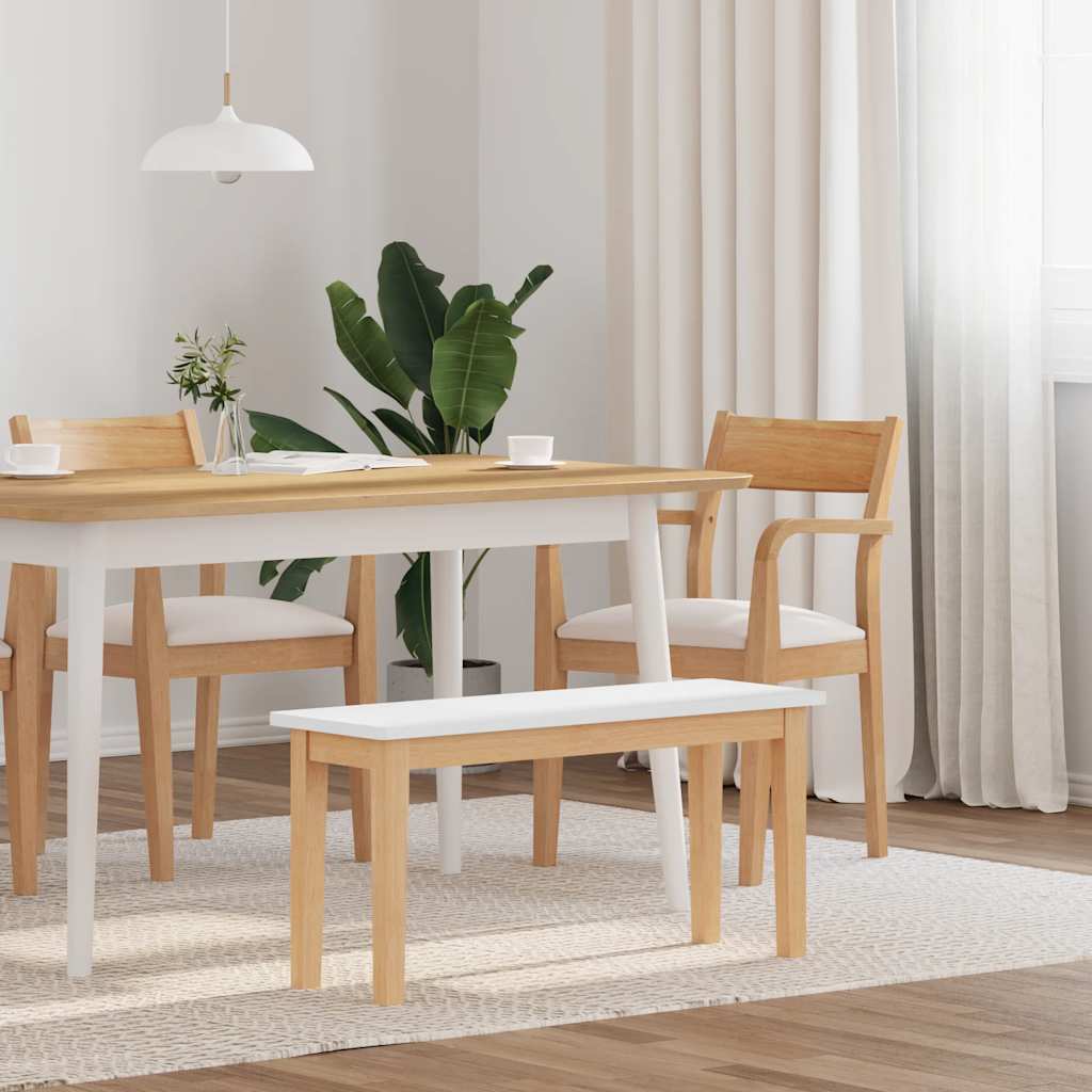 Bank 90 cm Massivholz Gummibaum
