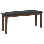 Bank 110 cm Braun Massivholz Gummibaum