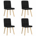 Esszimmerstühle 4 Stk. Schwarz Stoff
