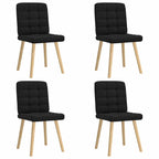 Esszimmerstühle 4 Stk. Schwarz Stoff