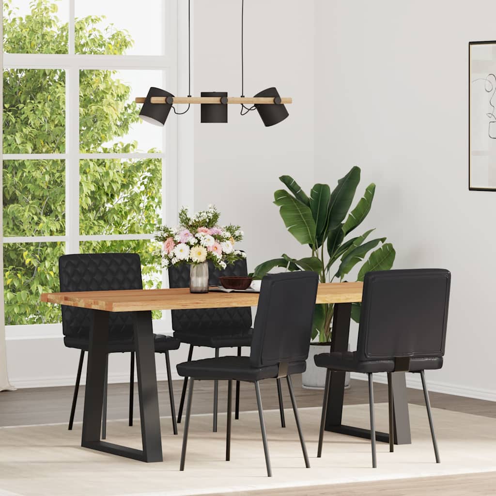 Esszimmerstühle 4 Stk. Schwarz Kunstleder
