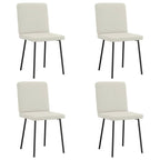 Esszimmerstühle 4 Stk. Creme Samt