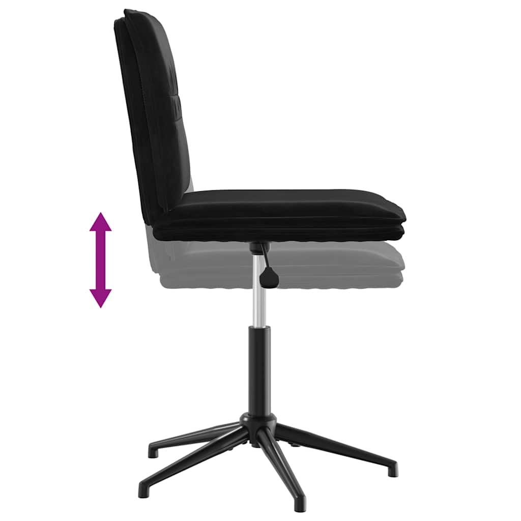 Esszimmerstühle 2 Stk. Schwarz Samt