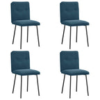 Esszimmerstühle 4 Stk. Blau Samt