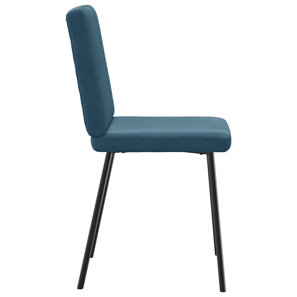 Esszimmerstühle 6 Stk. Blau Samt