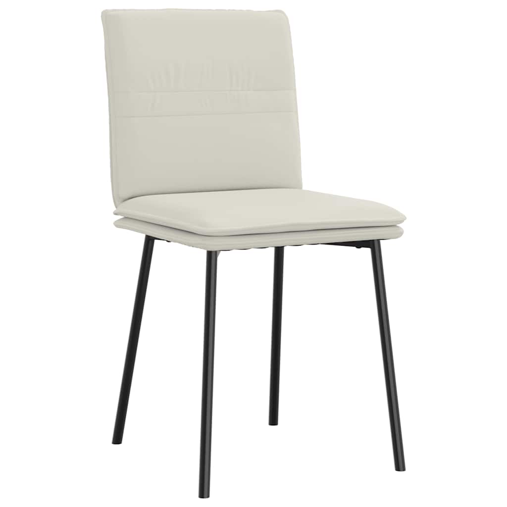 Esszimmerstühle 6 Stk. Creme Samt