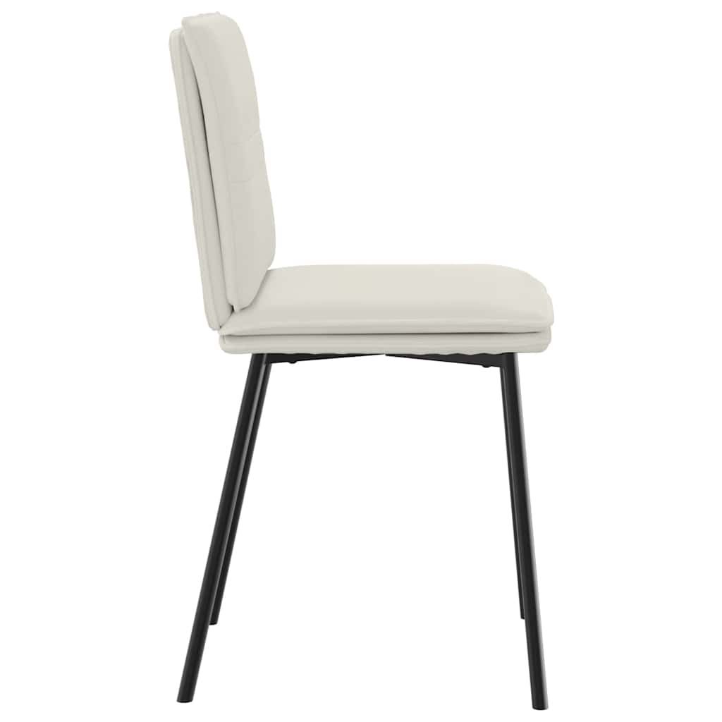 Esszimmerstühle 6 Stk. Creme Samt