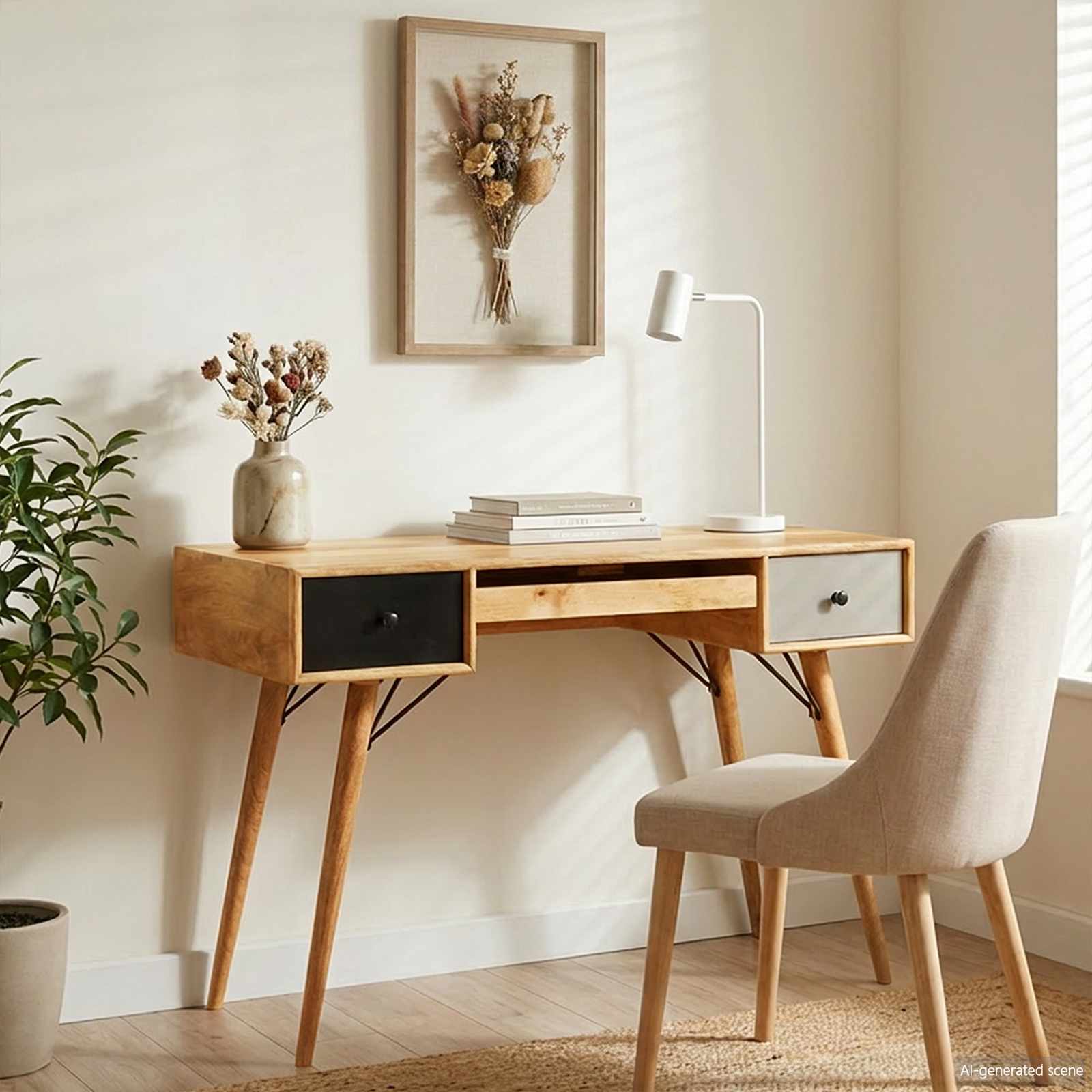 Schreibtisch Braun 110 x 55 x 76 cm Massivholz Mango