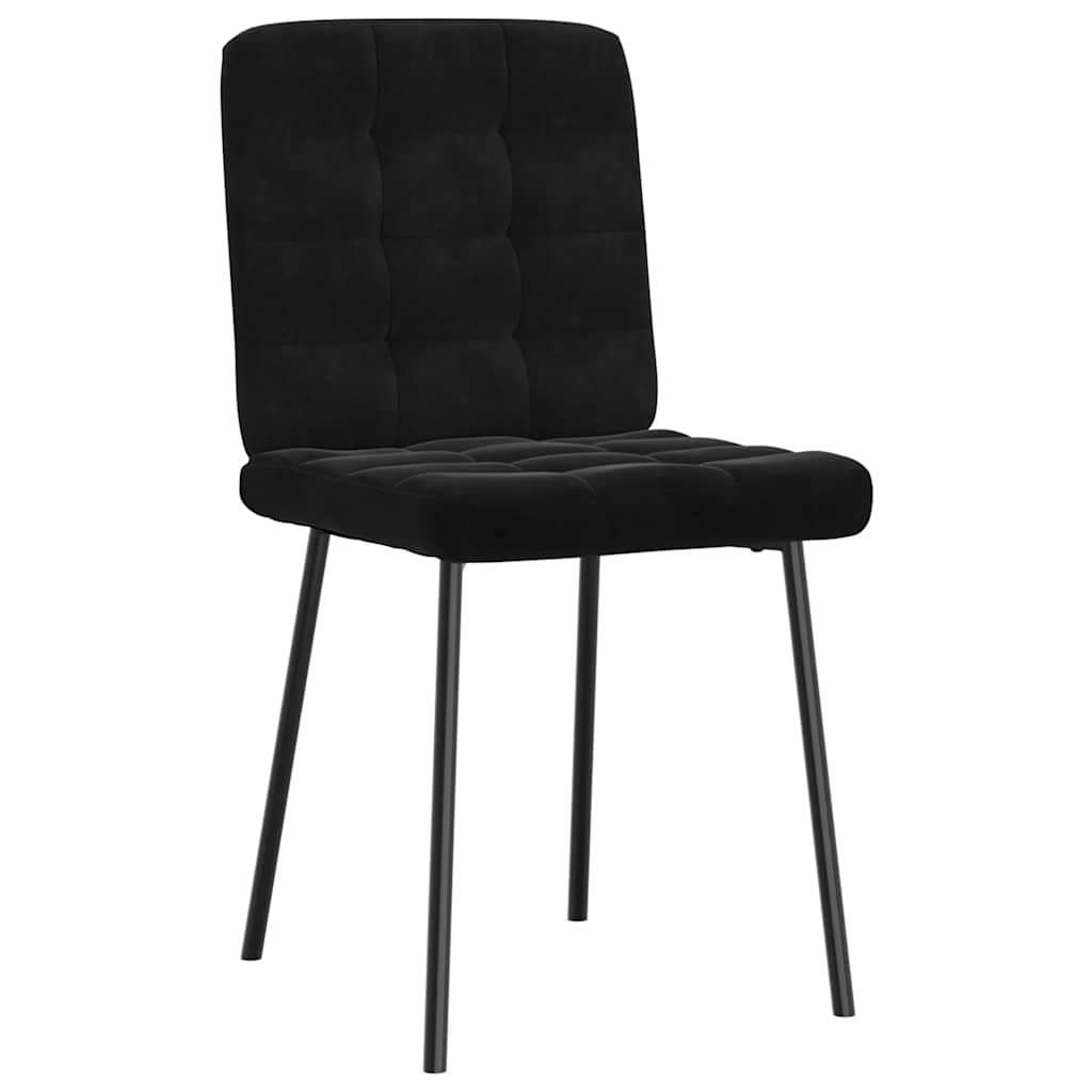 Esszimmerstühle 2 Stk. Schwarz Samt