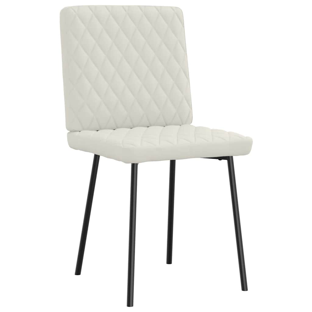 Esszimmerstühle 2 Stk. Creme Samt
