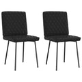 Esszimmerstühle 2 Stk. Schwarz Kunstleder