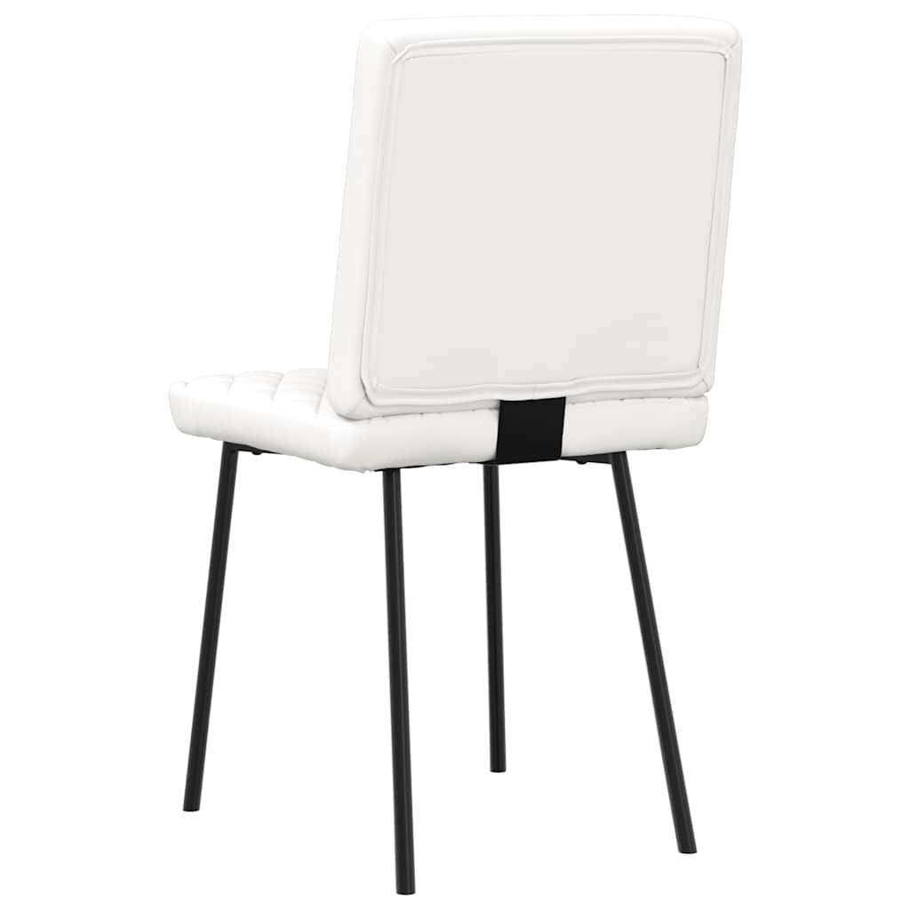 Esszimmerstühle 2 Stk. Weiß Kunstleder