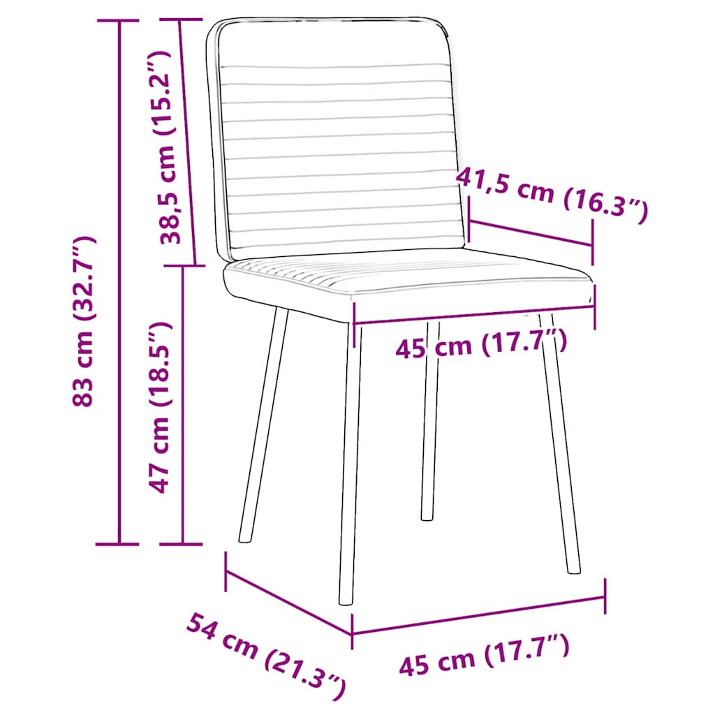 Esszimmerstühle 2 Stk. Creme Samt