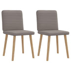 Esszimmerstühle 2 Stk. Taupe Stoff