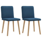 Esszimmerstühle 2 Stk. Blau Stoff