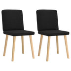 Esszimmerstühle 2 Stk. Schwarz Stoff