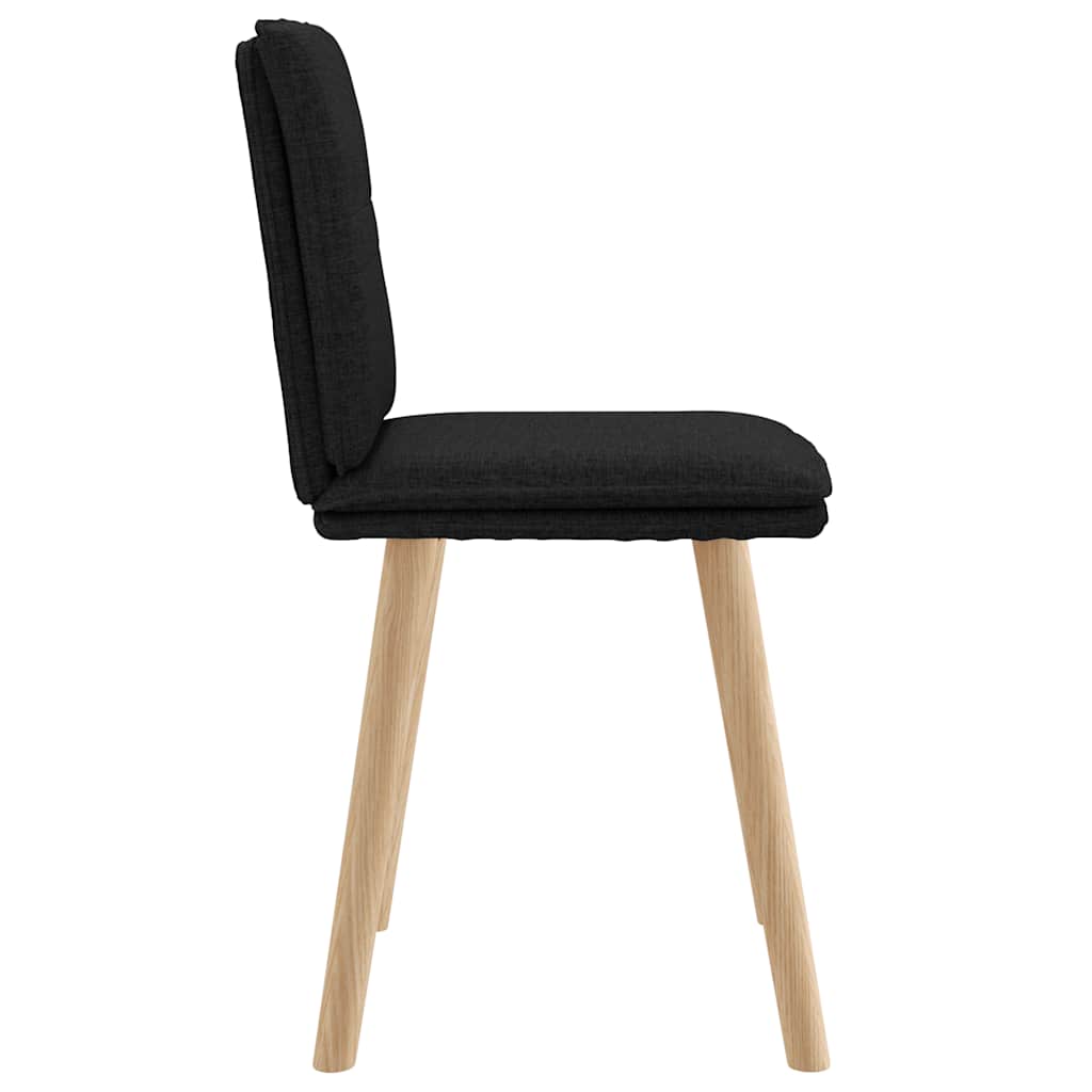 Esszimmerstühle 2 Stk. Schwarz Stoff