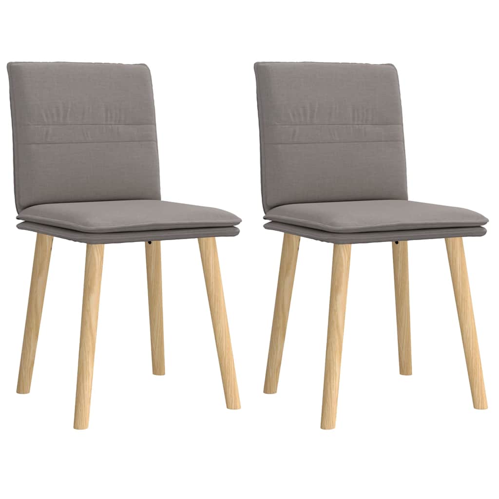 Esszimmerstühle 2 Stk. Taupe Stoff