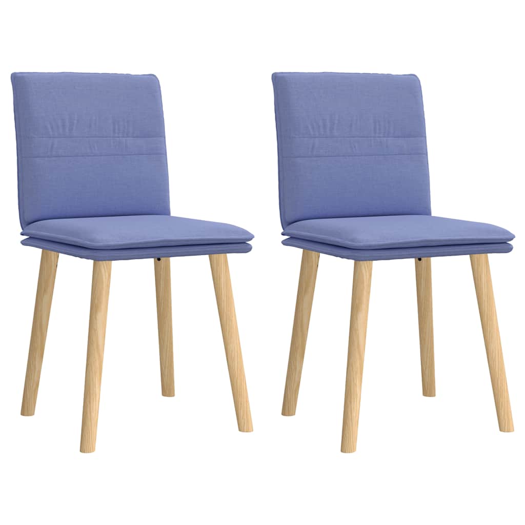 Esszimmerstühle 2 Stk. Jeansblau Stoff
