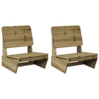Gartenstühle 2 Stk. 60x64x70,5 cm Kiefernholz Imprägniert