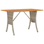 6-tlg. Garten-Sofagarnitur mit Kissen Hellgrau Poly Rattan
