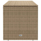 Outdoor-Kissenbox Beige 100x55x55,5 cm Poly Rattan