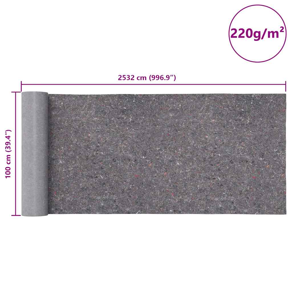 Rutschfeste Malervliese 2 Stk. 25 m 220 g/m² Grau