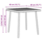 Garten-Couchtisch Rechteckig Schwarz 40x40x37 cm Poly Rattan