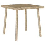 Garten-Couchtisch Rechteckig Beige 40x40x37 cm Poly Rattan