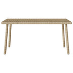 Garten-Couchtisch Rechteckig Beige 80x40x37 cm Poly Rattan