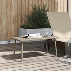 Garten-Couchtisch Rechteckig Hellgrau 80x40x37 cm Poly Rattan