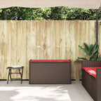 Outdoor-Sitzbank mit Stauraum und Kissen Braun 100 cm