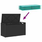 Outdoor-Sitzbank mit Stauraum und Kissen Schwarz 100 cm