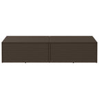 Garten-Auflagenbox Braun 220x50x58 cm Poly Rattan