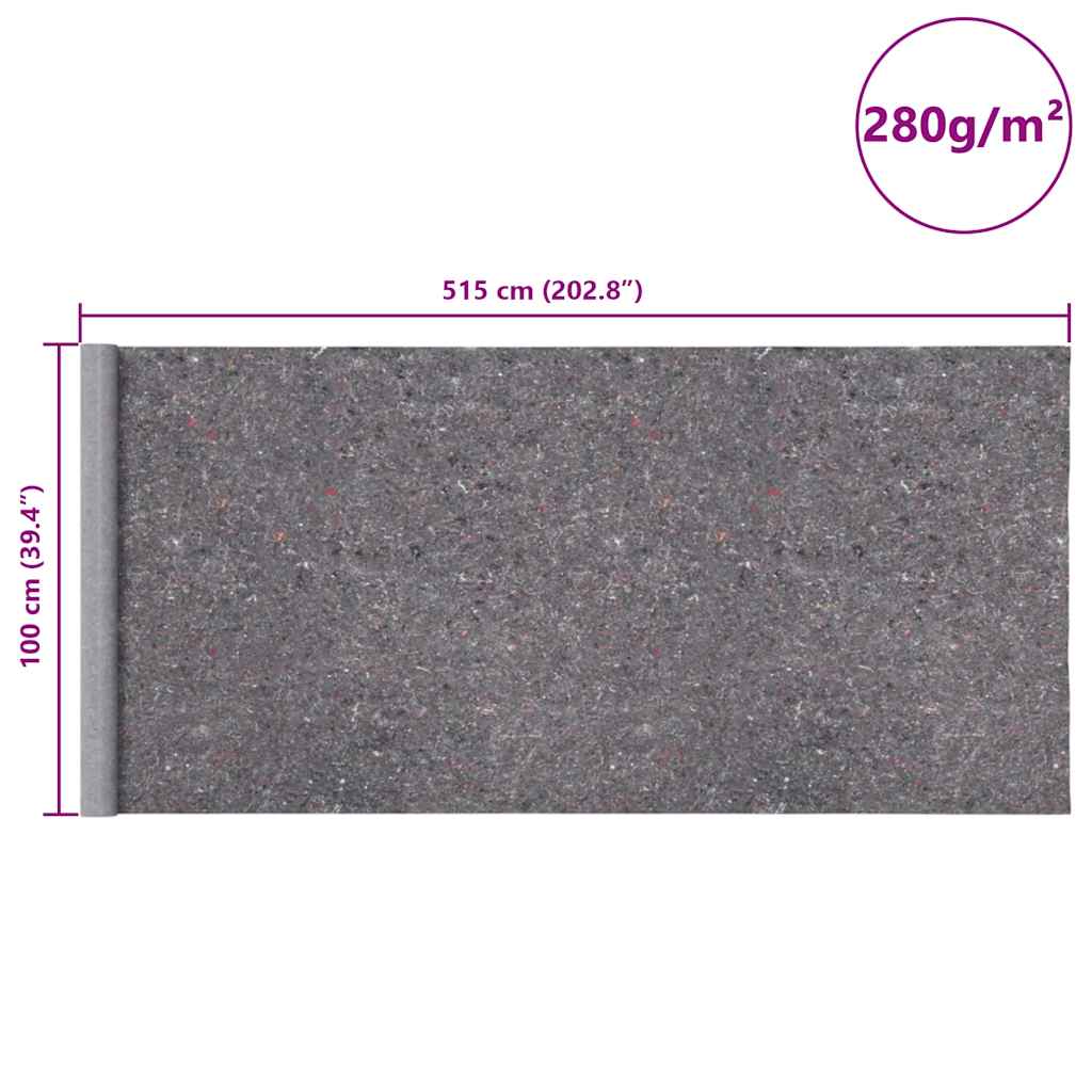 Rutschfestes Malervlies 5 m 280 g/m² Grau