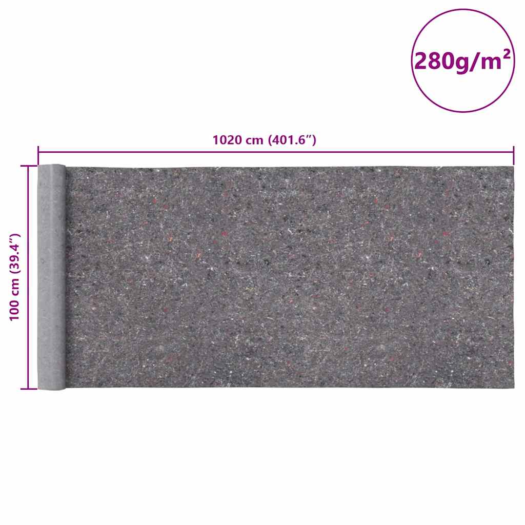 Rutschfestes Malervlies 10 m 280 g/m² Grau