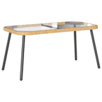 Couchtisch Braun und Schwarz 90 x 45 x 43 cm Poly-Rattan
