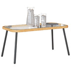 Couchtisch Braun und Schwarz 90 x 45 x 43 cm Poly-Rattan