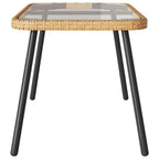 Couchtisch Braun und Schwarz 90 x 45 x 43 cm Poly-Rattan