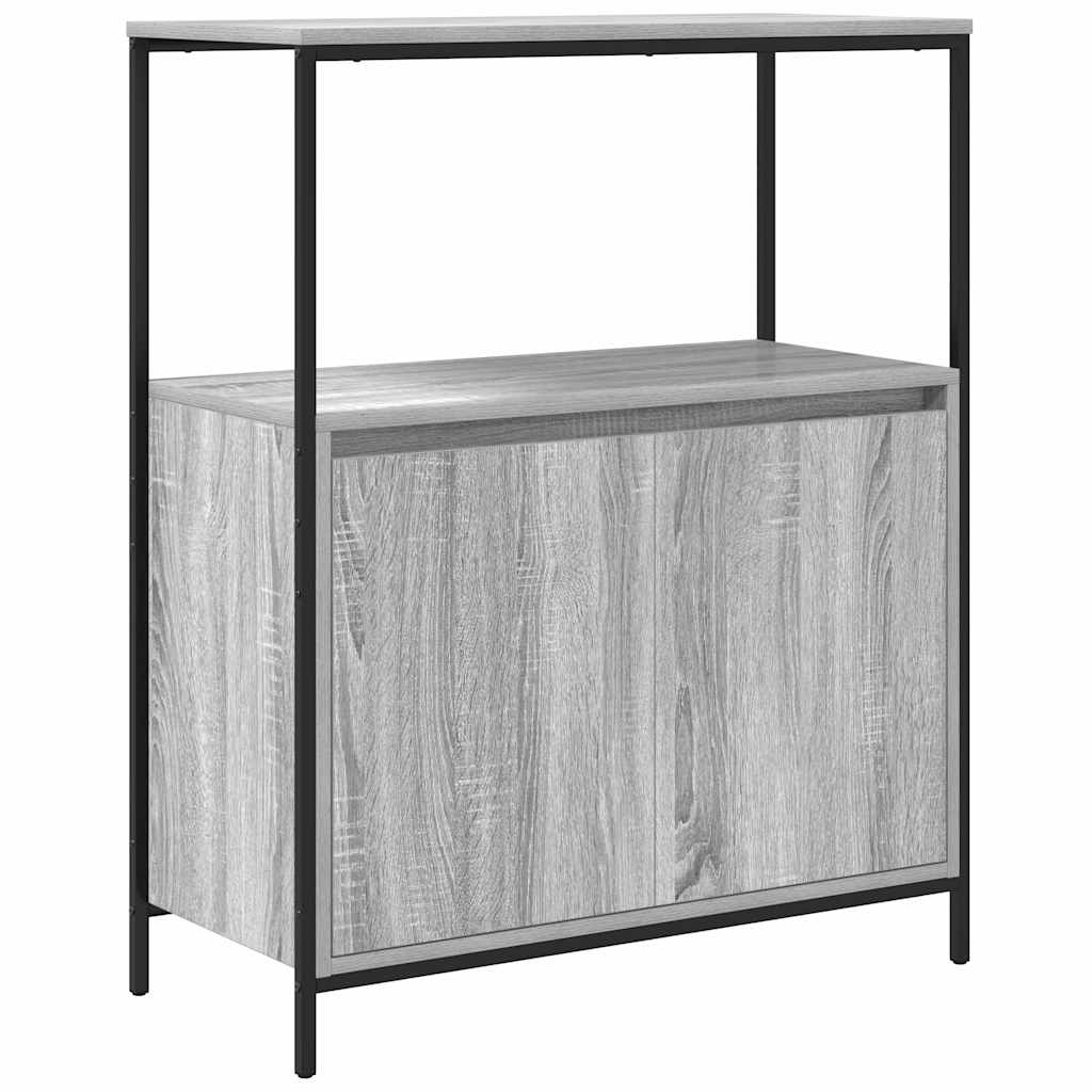 Badezimmermöbel-Set mit Regal mit Tür 5 pcs Grau Holzwerkstoff