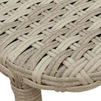 Gartentisch Klappbar Hellgrau 90x51x75 cm Poly Rattan