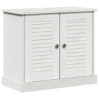 Badezimmermöbel-Set VIGO 5 pcs Antik Weiß Massives Kiefernholz